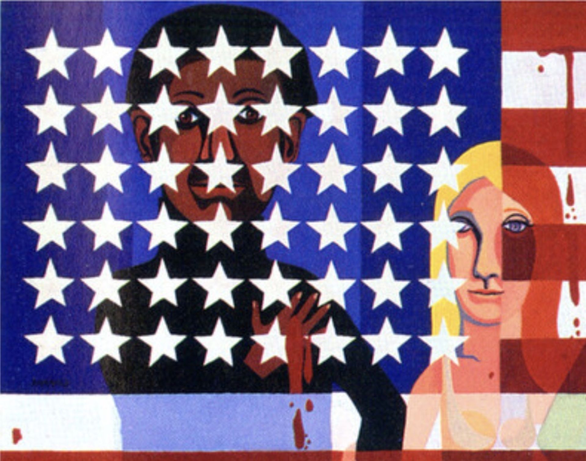 Faith Ringgold "The Flag is Bleeding, 1963" Offset Lithograph - Image 3 of 5