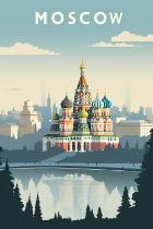 Moscow, Russia Travel Poster