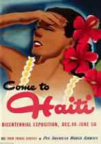 Haiti Pan American World Airways Travel Poster