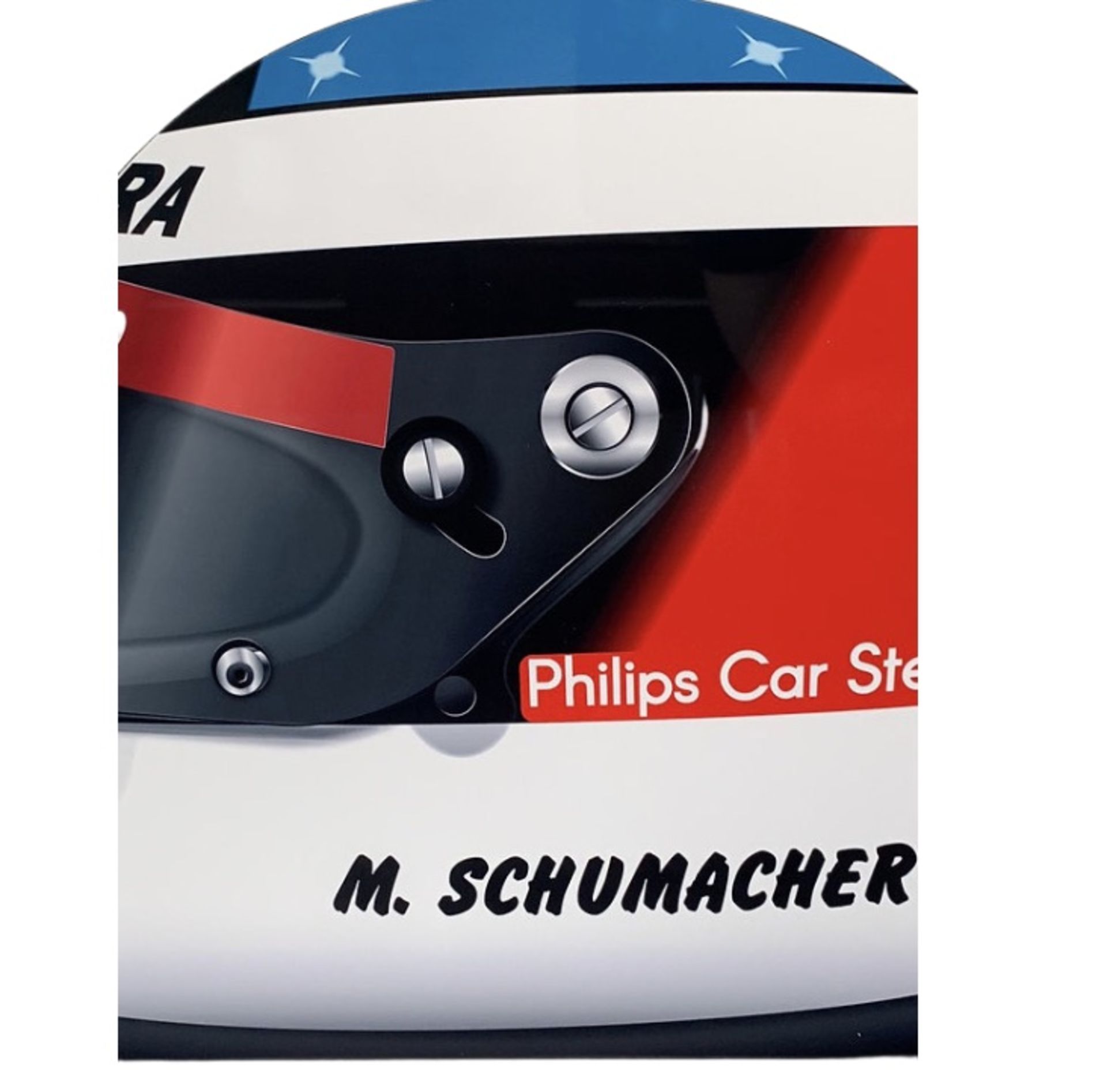 Michael Schumacher 1991 F1 Helmet Aluminum Garage Wall Display - Image 3 of 6