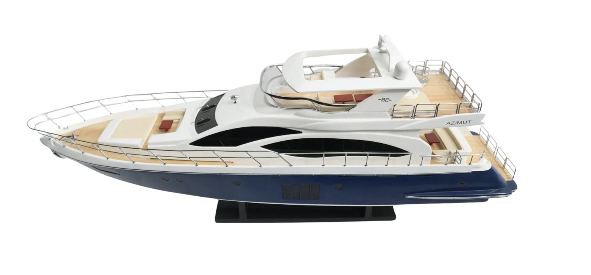 Azimut 82 Yacht Wooden Scale Desk Display Model - Image 3 of 10
