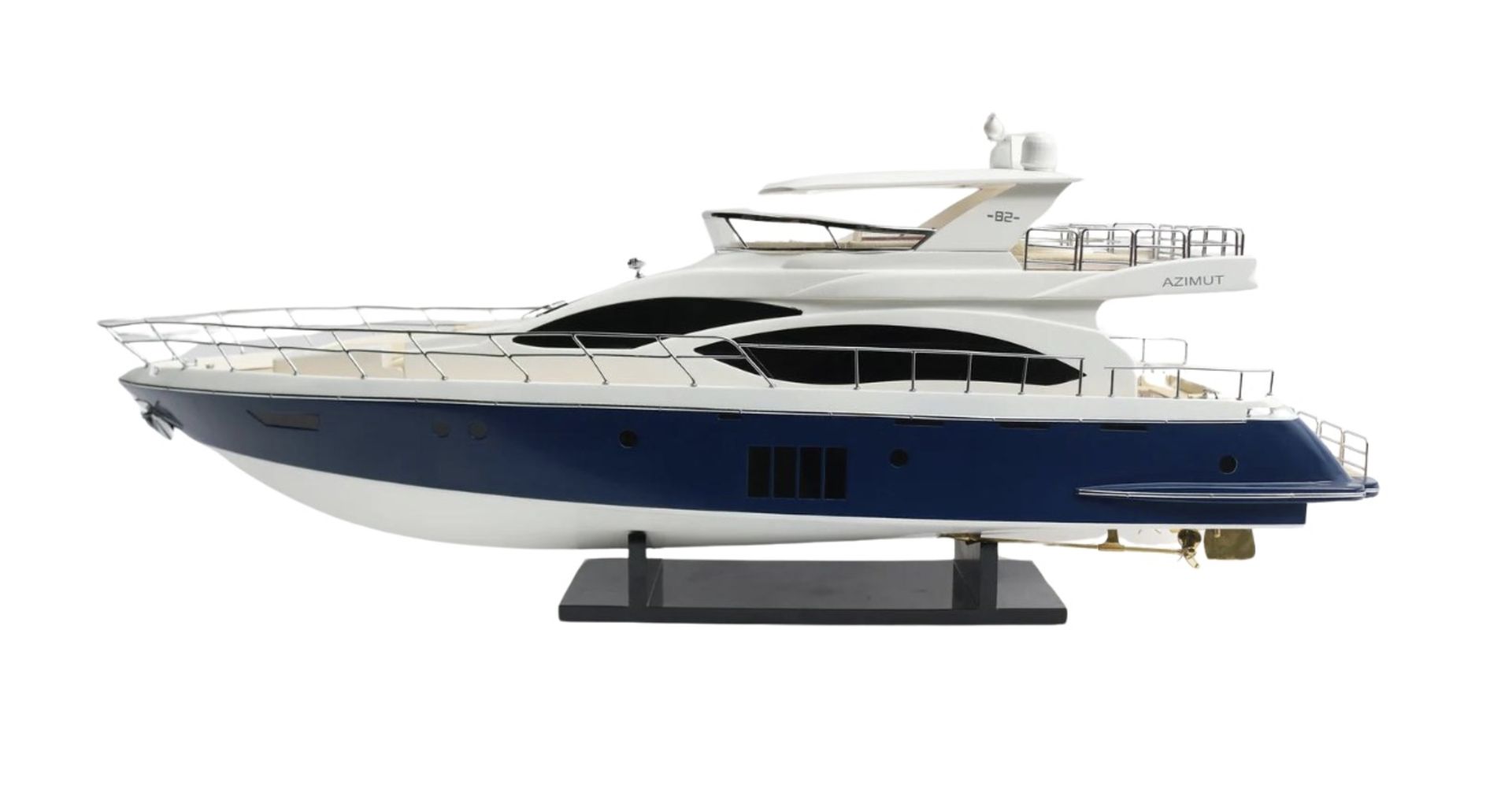 Azimut 82 Yacht Wooden Scale Desk Display Model - Image 4 of 10
