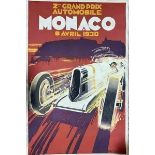Monaco Poster on Linen