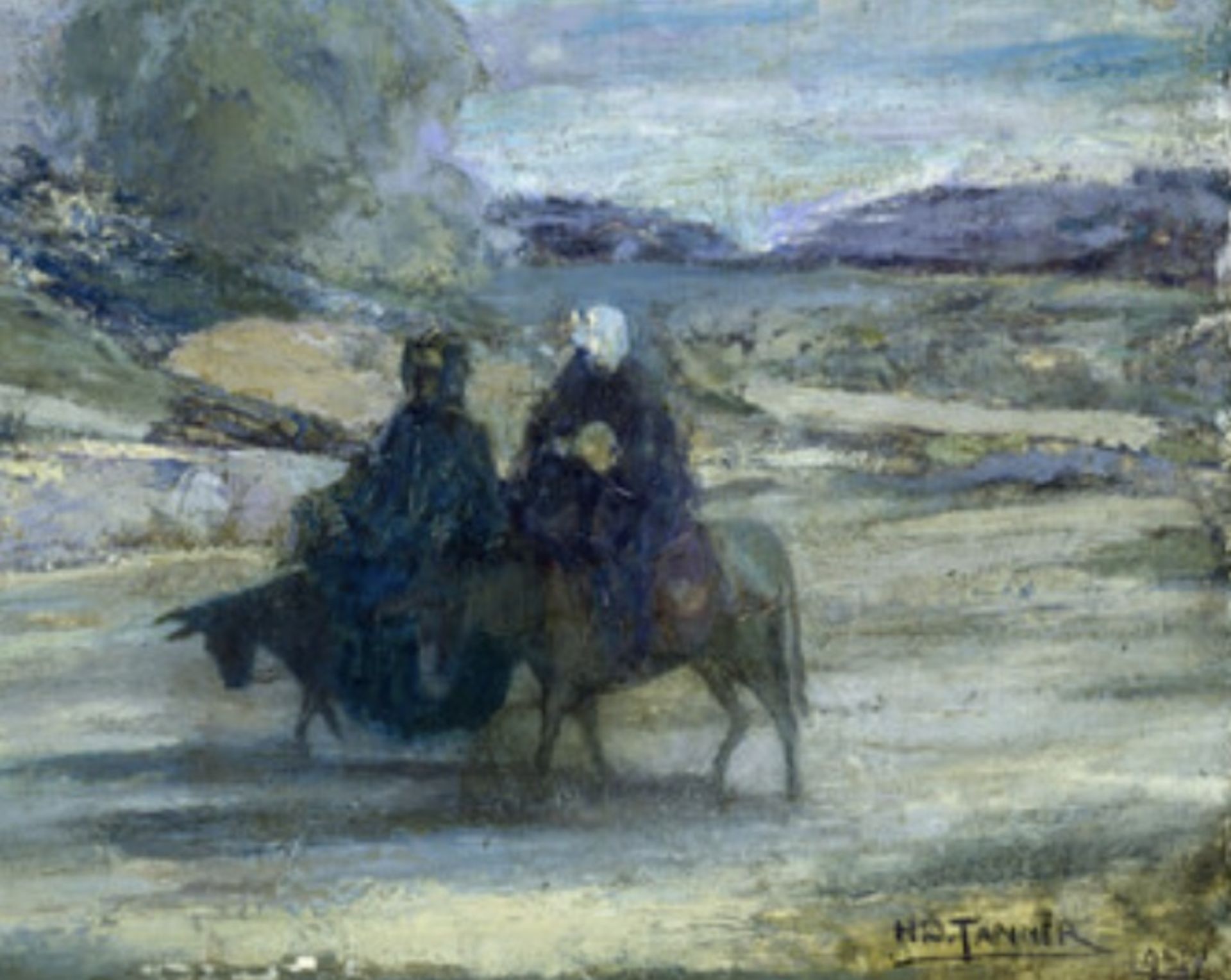 Henry Ossawa Tanner "Flight into Egypt, 1921" Offset Lithograph - Image 5 of 5