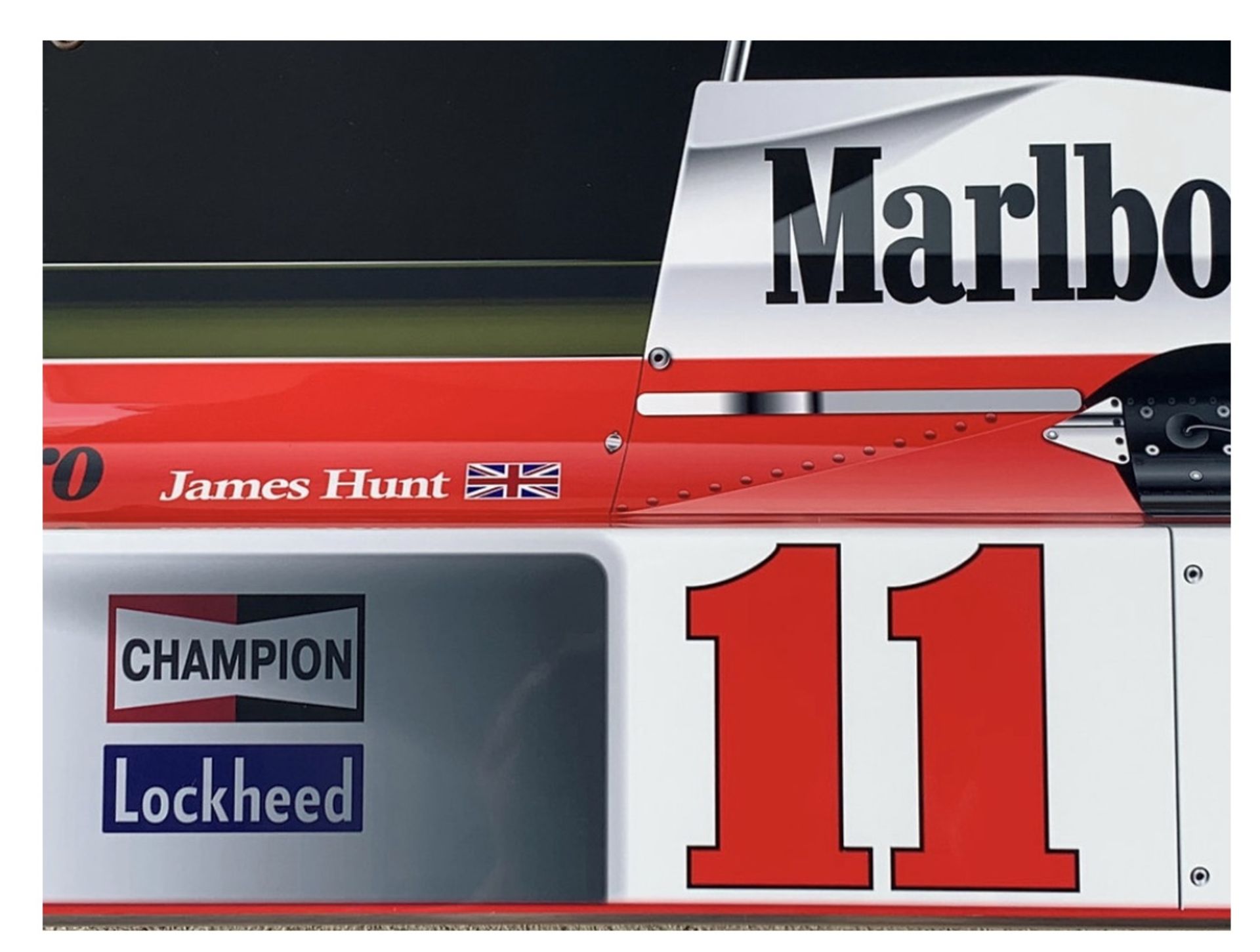 James Hunt 1976 F1 Aluminum Wall Garage Display - Image 4 of 7