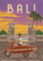 Bali, Indonesia Travel Poster