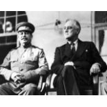 Joseph Stalin and Franklin Roosevelt "Tehran Conference, 1943" Photo Print