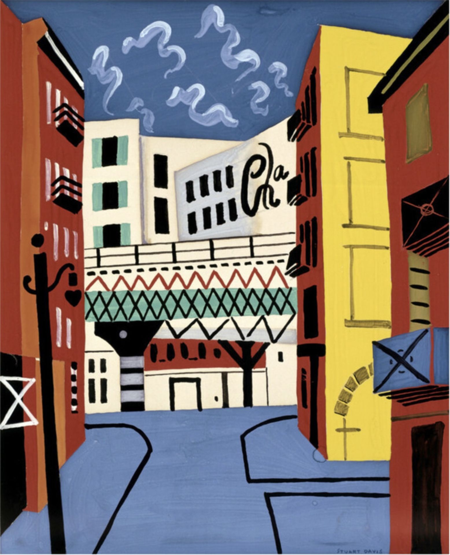 Stuart Davis "New York Elevated, 1931" Offset Lithograph