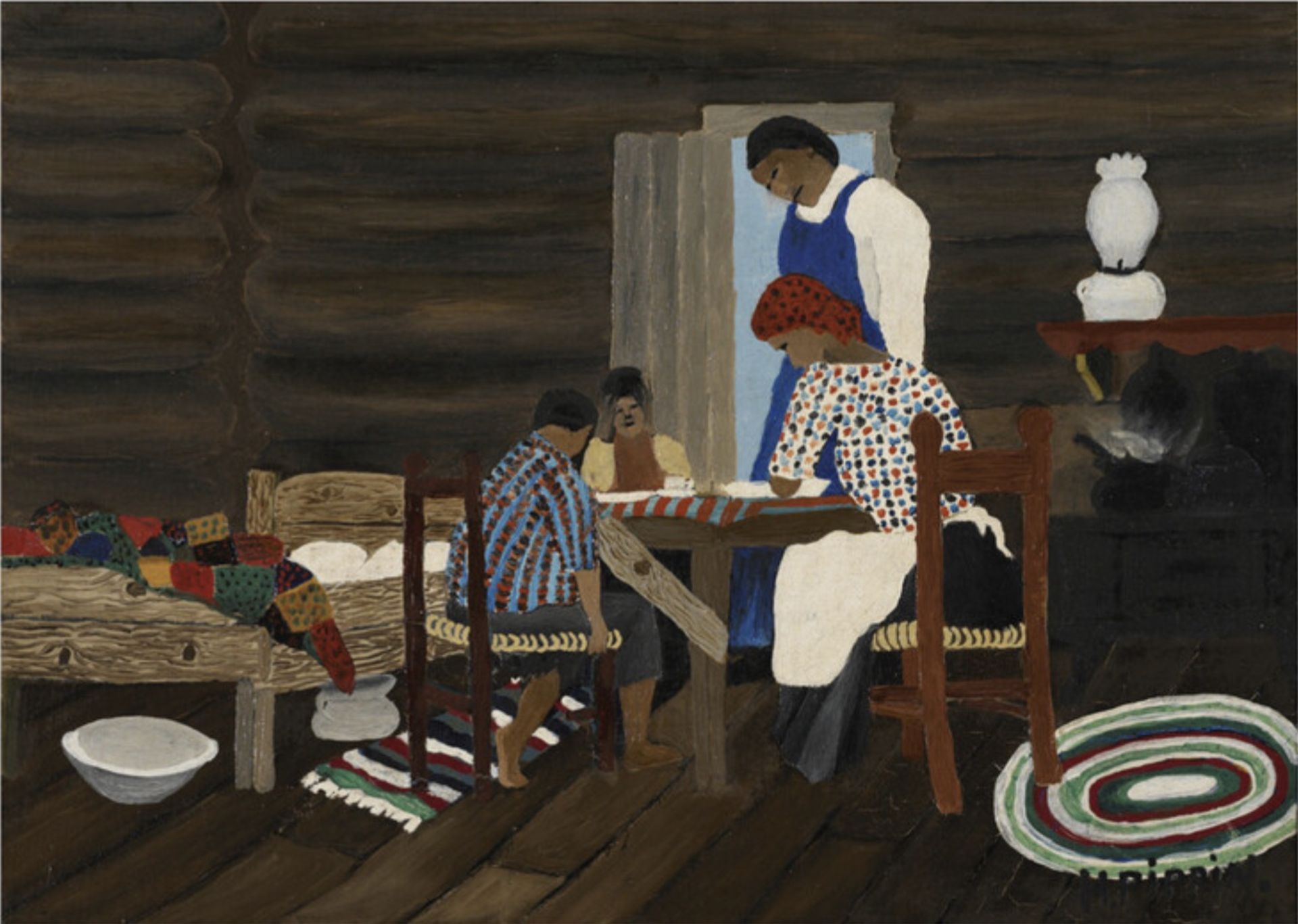 Horace Pippin "Giving Thanks, 1942" Offset Lithograph
