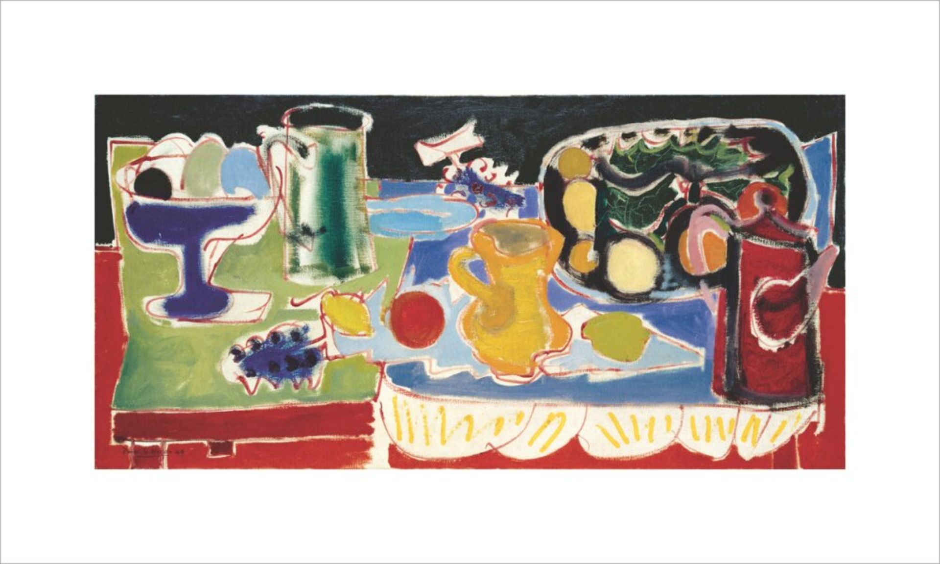 Patrick Heron "The Long Table with Fruit, 1949" Offset Lithograph