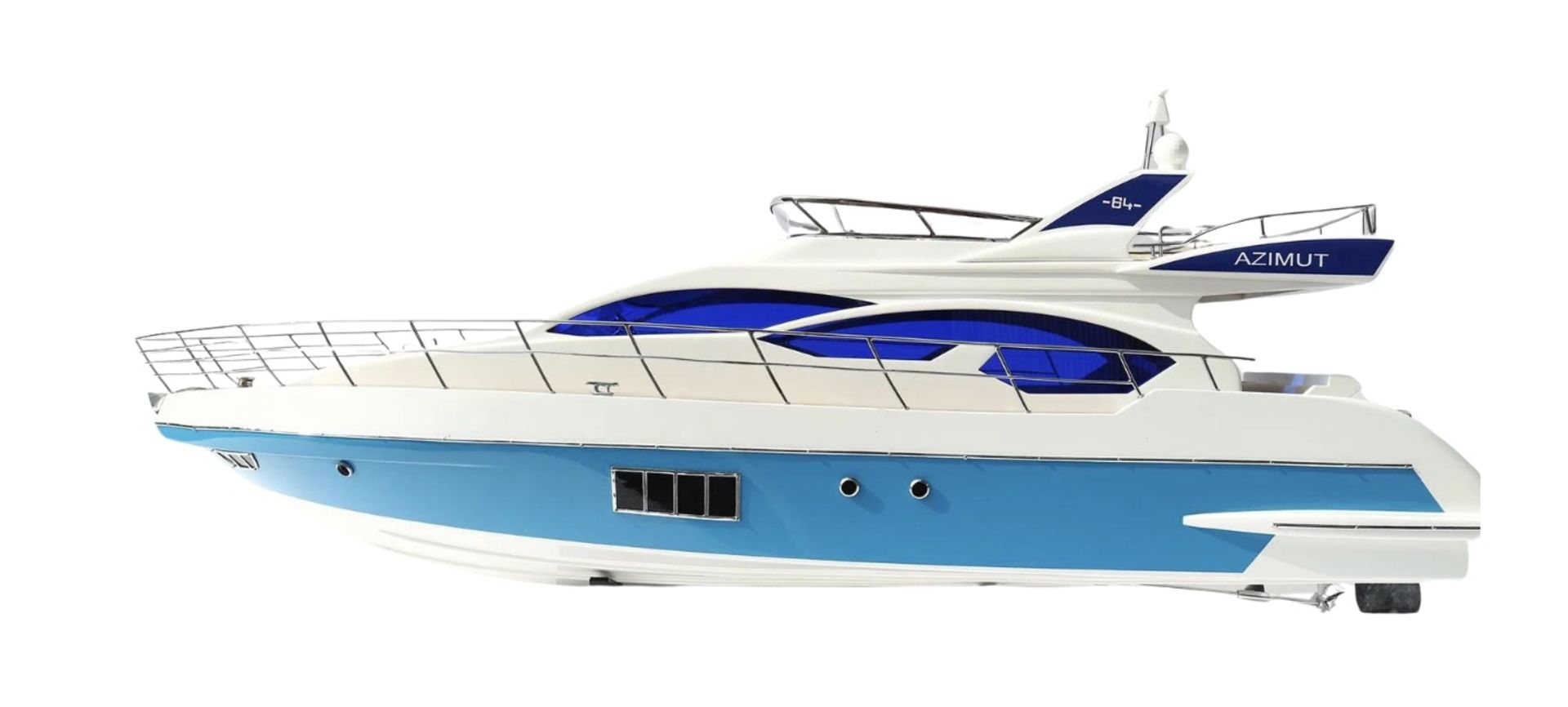 Azimut Yacht Wooden Scale Desk Display Model