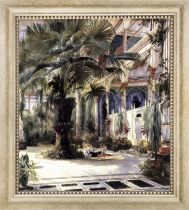 Karl Blechen "In the Palm House in Potsdam" Oil Painting