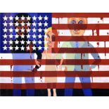 Faith Ringgold "The Flag is Bleeding, 1963" Offset Lithograph