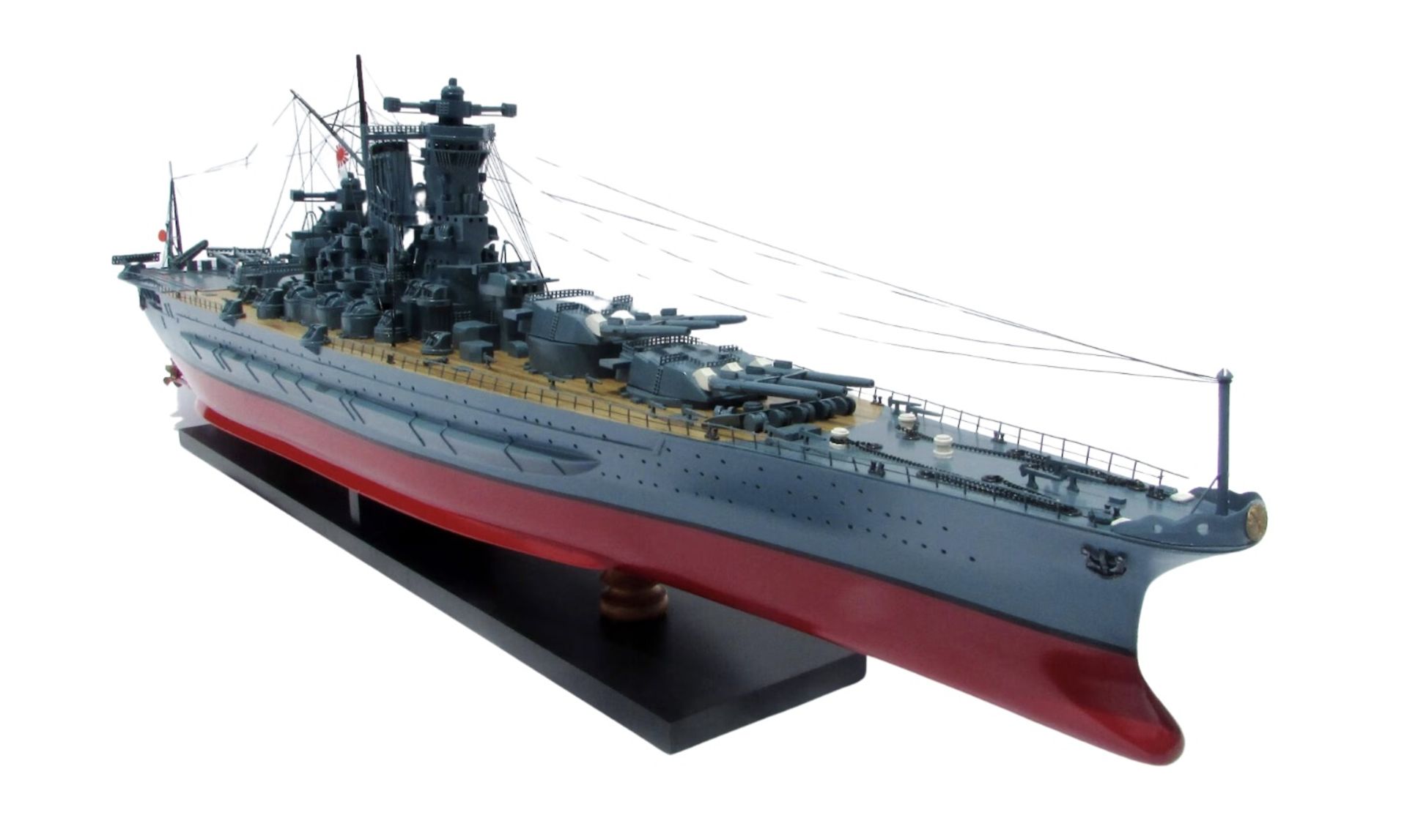 WWII Musashi Japanese Yamato Class Battleship Wooden Scale Desk Model Display - Bild 4 aus 5