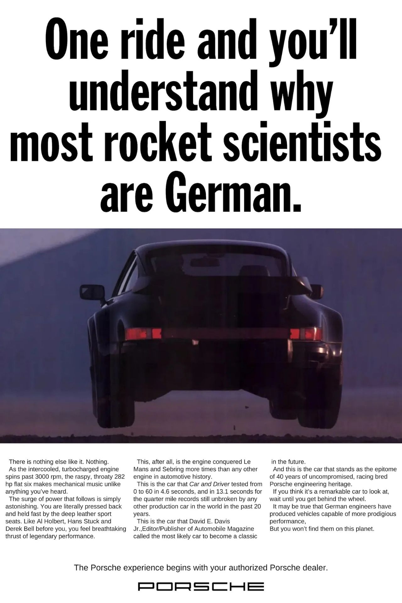 Porsche 911 Advertisement