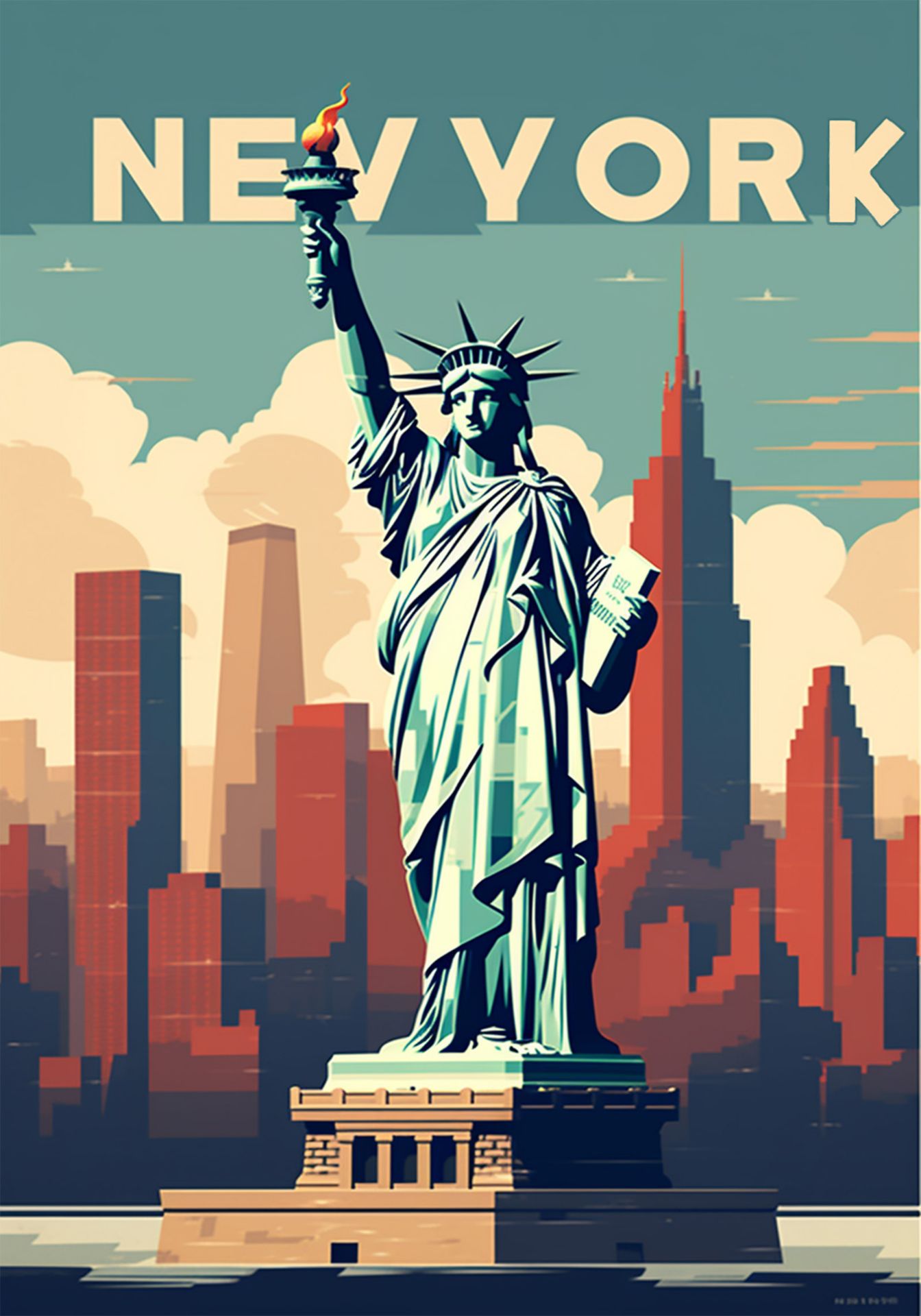 New York, New York Travel Poster