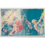 Leroy Neiman Hand Signed "Golfers" Poster