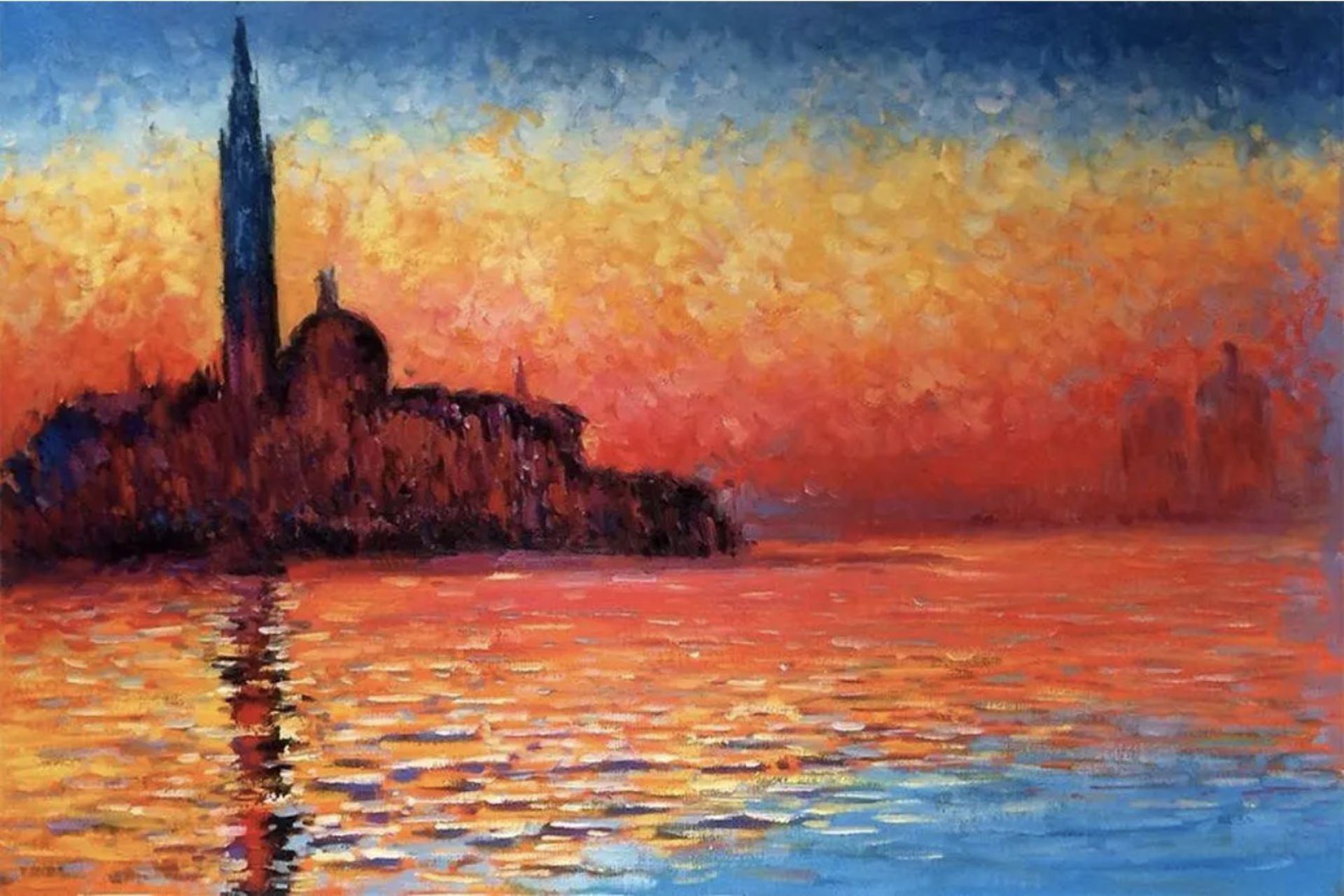 Claude Monet "San Giorgio Maggiore by Twilight, 1908" Oil Painting