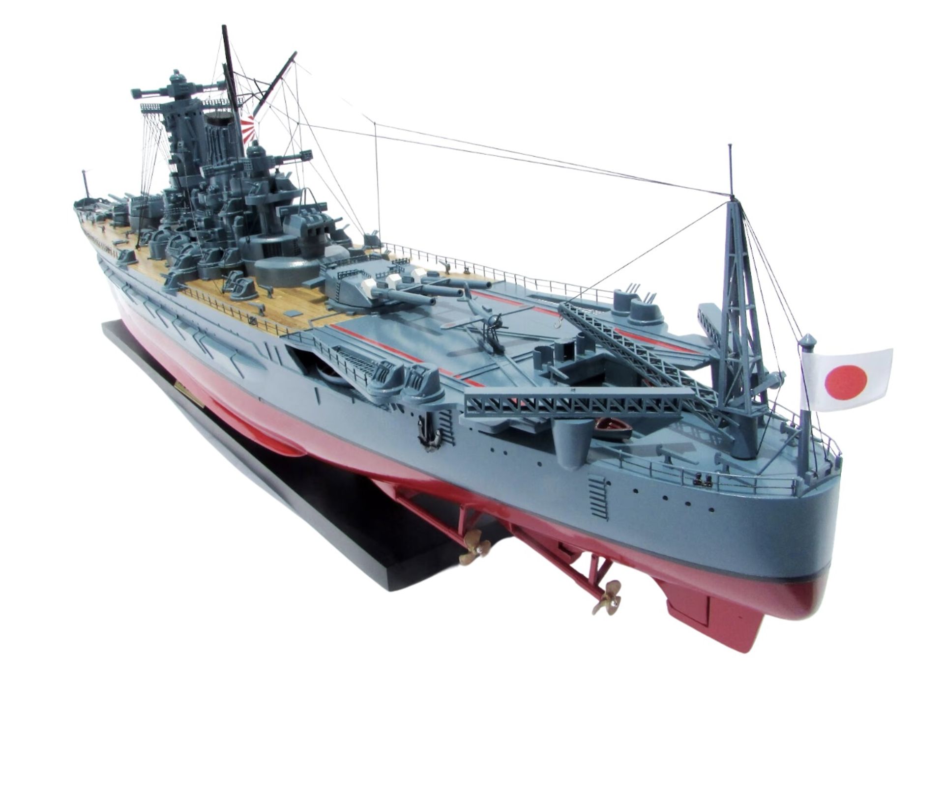 WWII Musashi Japanese Yamato Class Battleship Wooden Scale Desk Model Display - Bild 5 aus 5