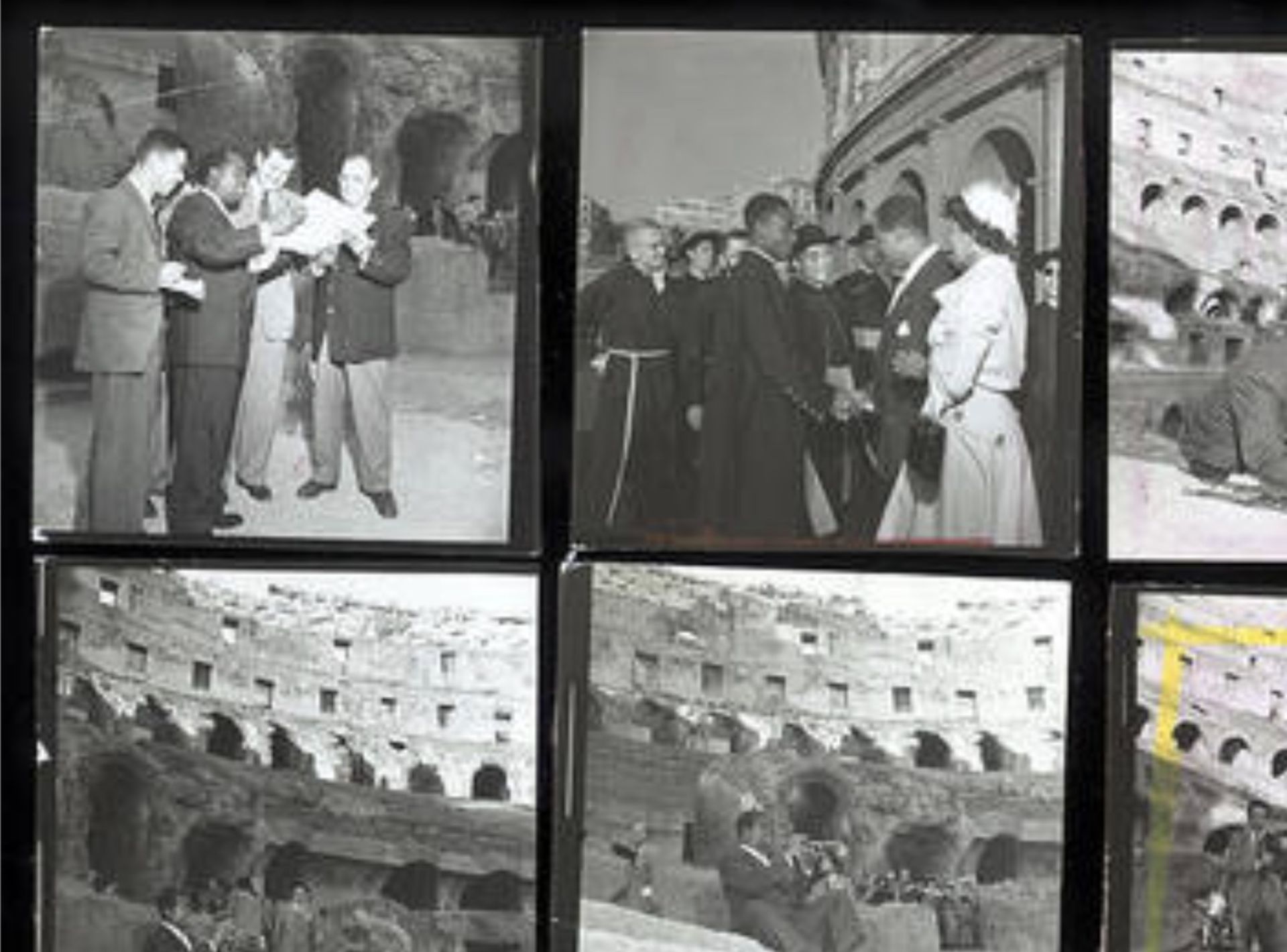 Slim Aarons "Louis Armstrong, Lucille Brown, Rome, 1949" Contact Sheet - Bild 2 aus 5