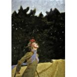 Jamie Wyeth "Catching Snowflakes, 2004" Offset Lithograph