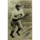 Photograph of Babe Ruth Plate signed
