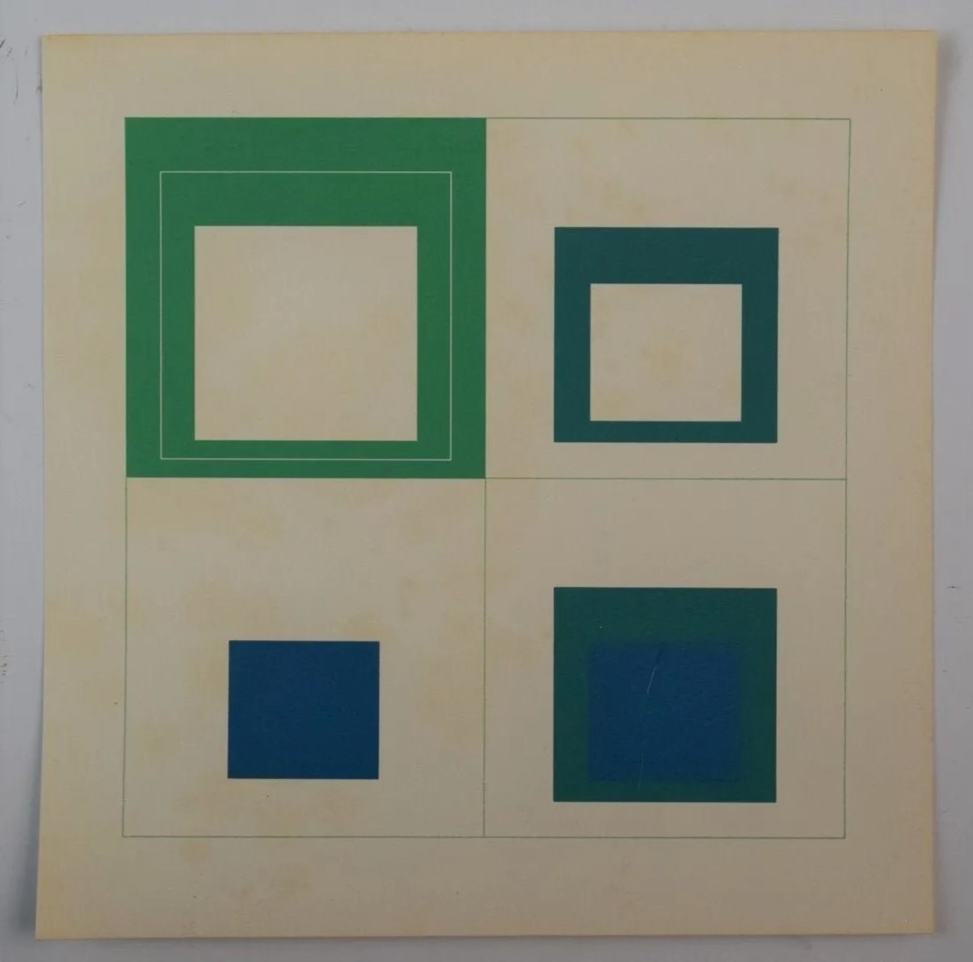 Joseph Albers-Homage to the Square Silkscreen 1968)