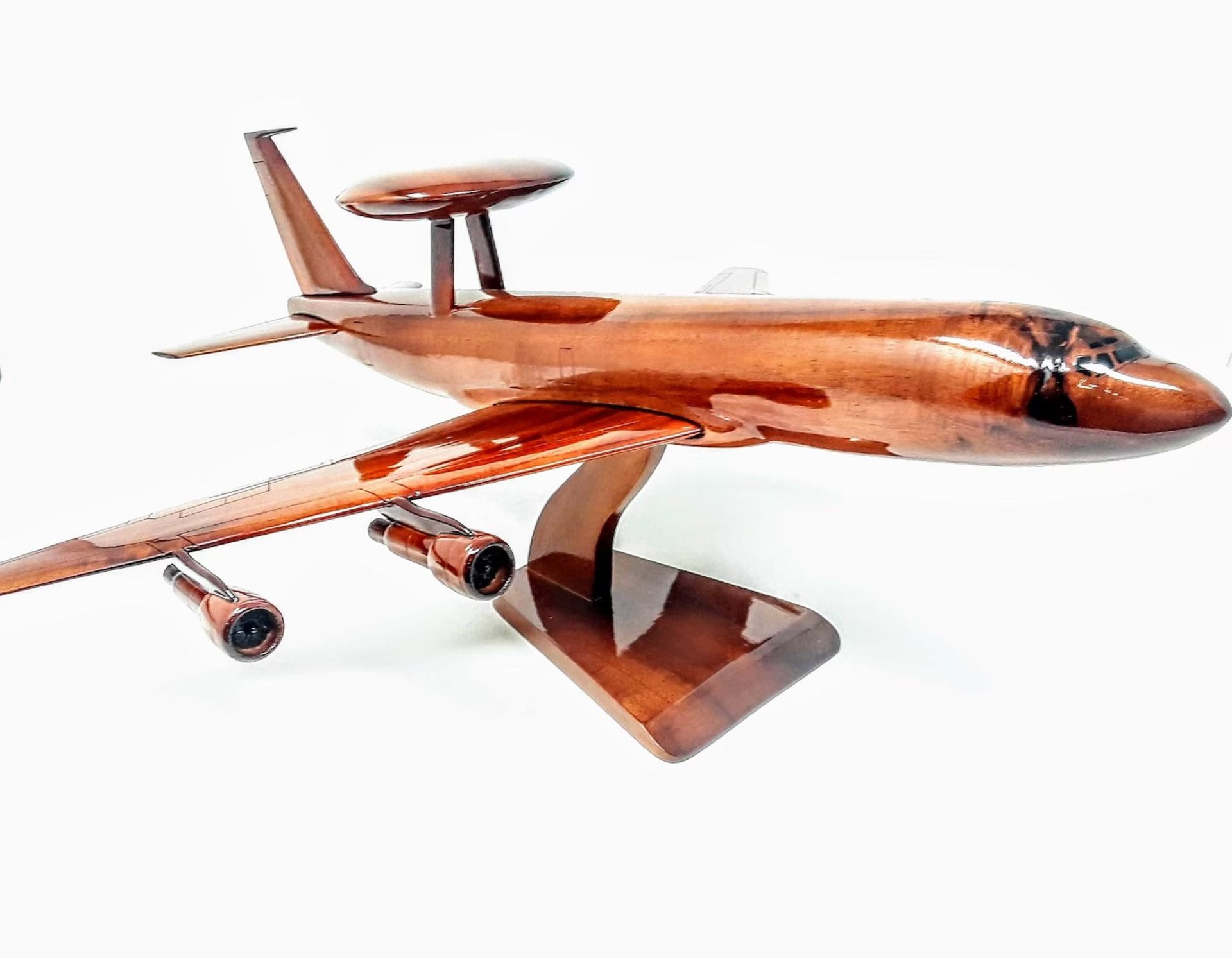 Boeing 707 "E3 AWACS" Wooden Scale Desk Display