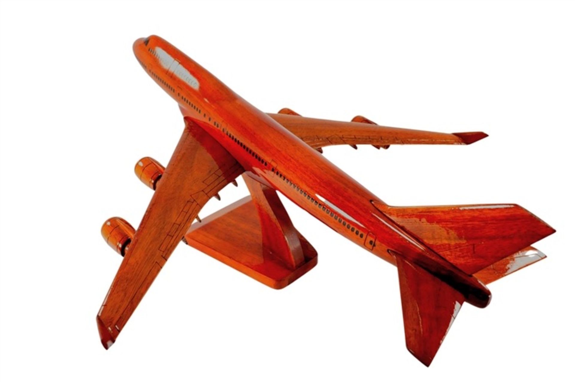 Boeing 747 Wooden Scale Desk Display - Image 3 of 4
