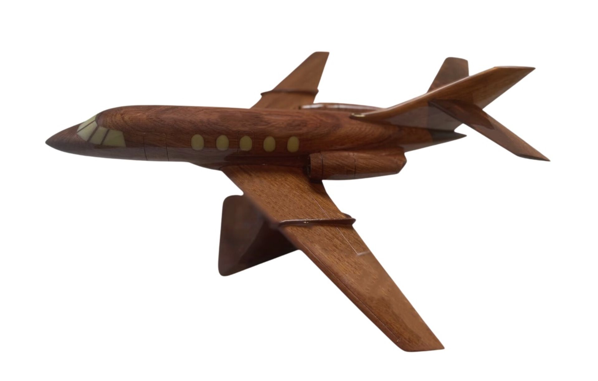 Dassault Falcon 200 Wooden Scale Aircraft Display Model - Image 3 of 6