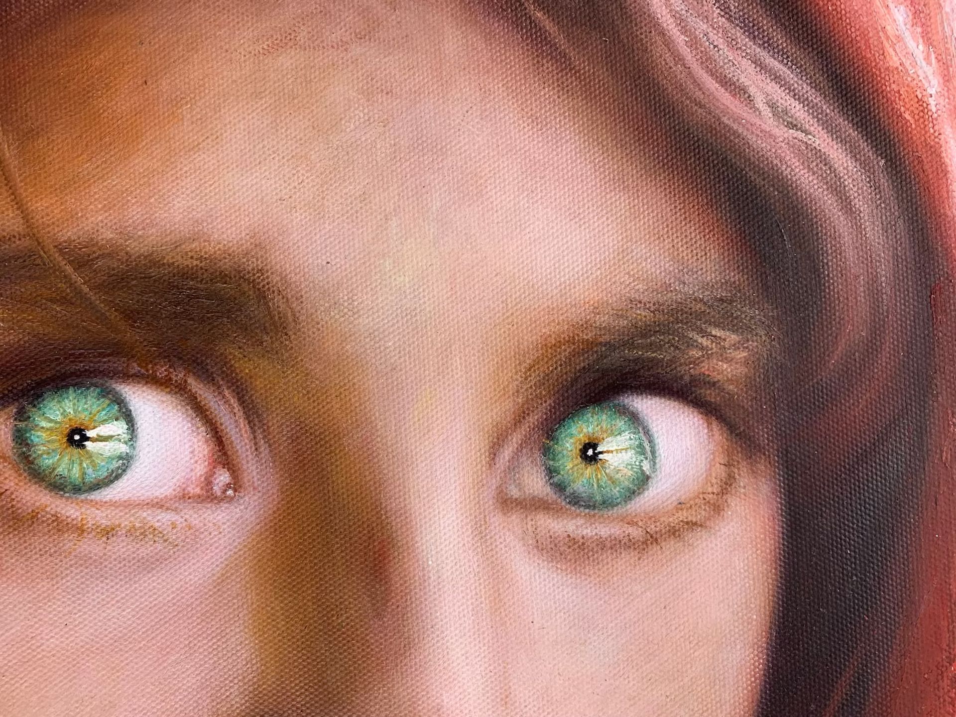Steve McCurry "Afghan Girl" Oil Painting - Bild 2 aus 4