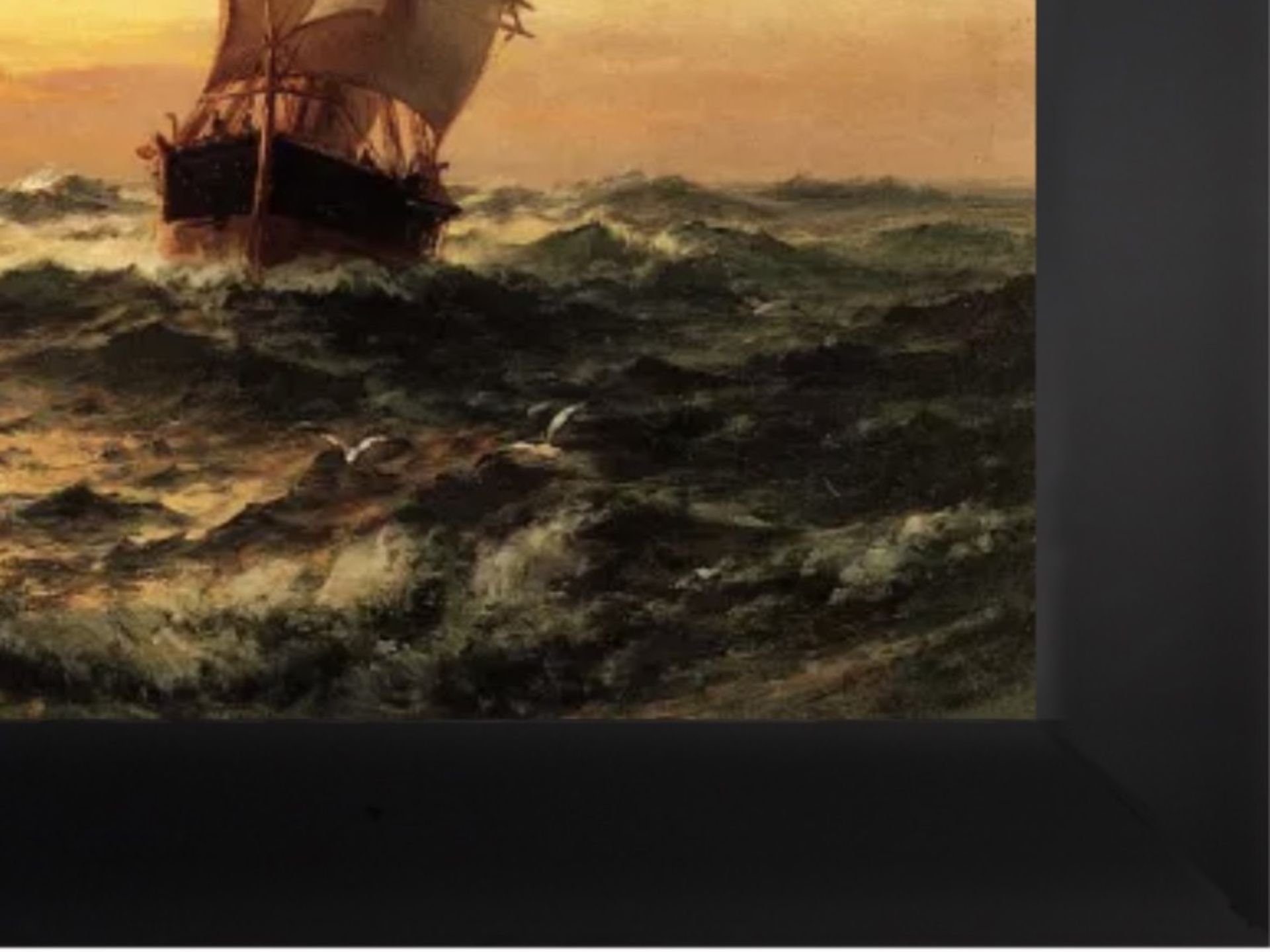 Edward Moran "Ship at Sea" Painting - Bild 2 aus 5