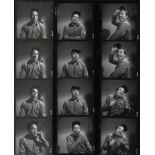 Dick Wesson "Inside the Walls of Folsom Prison, 1951" Contact Sheet