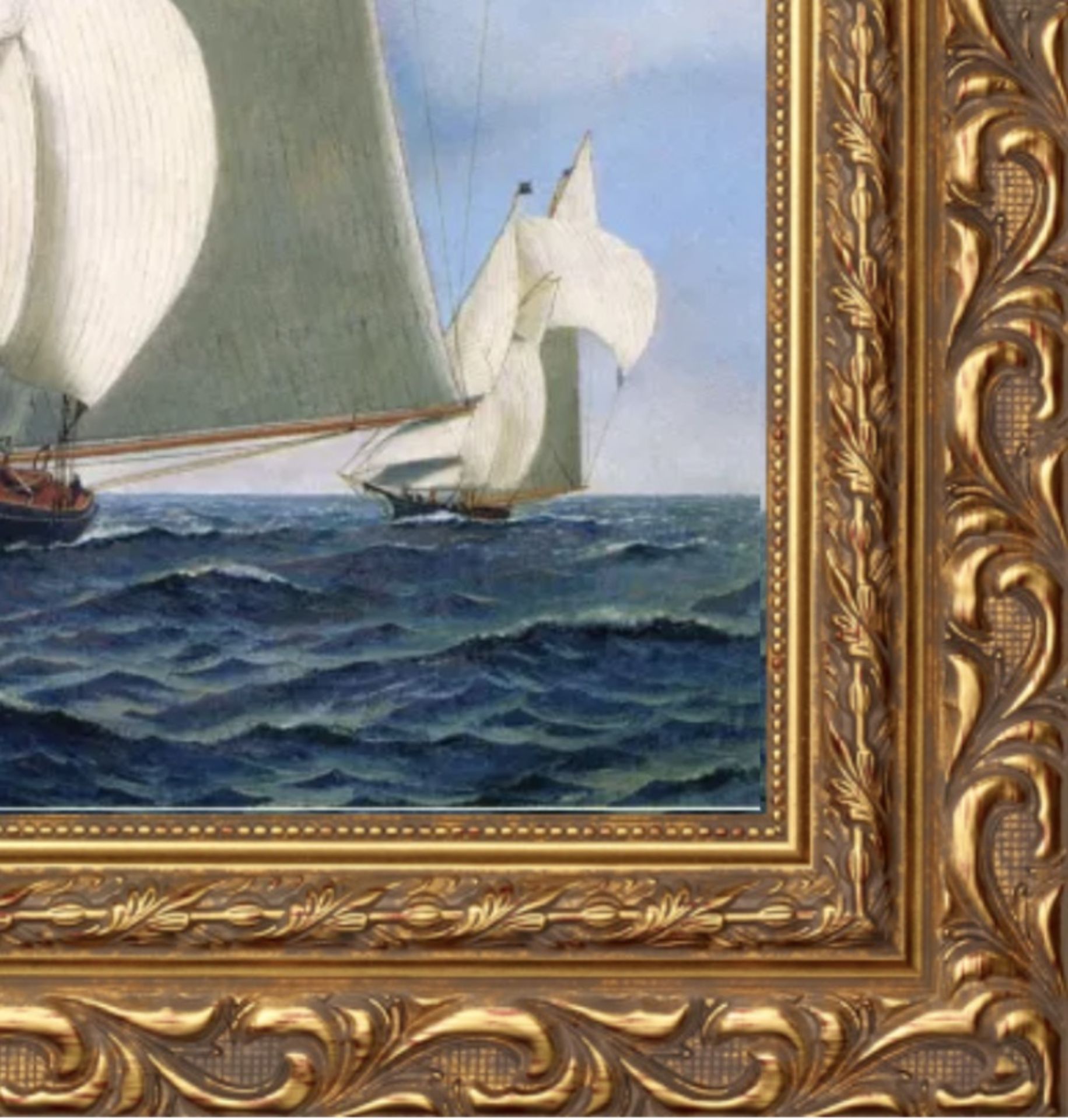 Antonio Jacobsen "Americas Cup, 1871" Oil Painting - Bild 2 aus 5