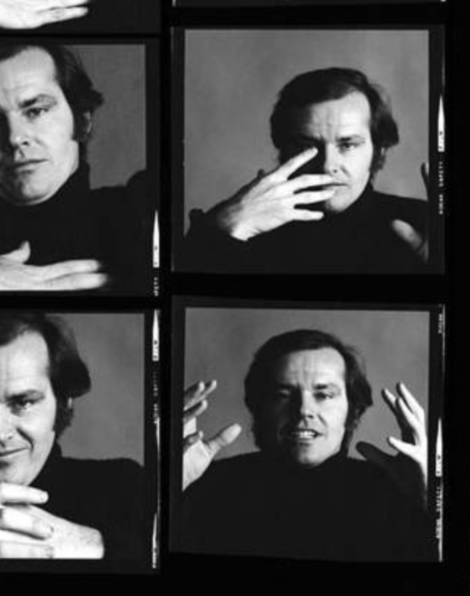 Jack Robinson "Jack Nicholson, New York, 1970" Contact Sheet - Image 2 of 5