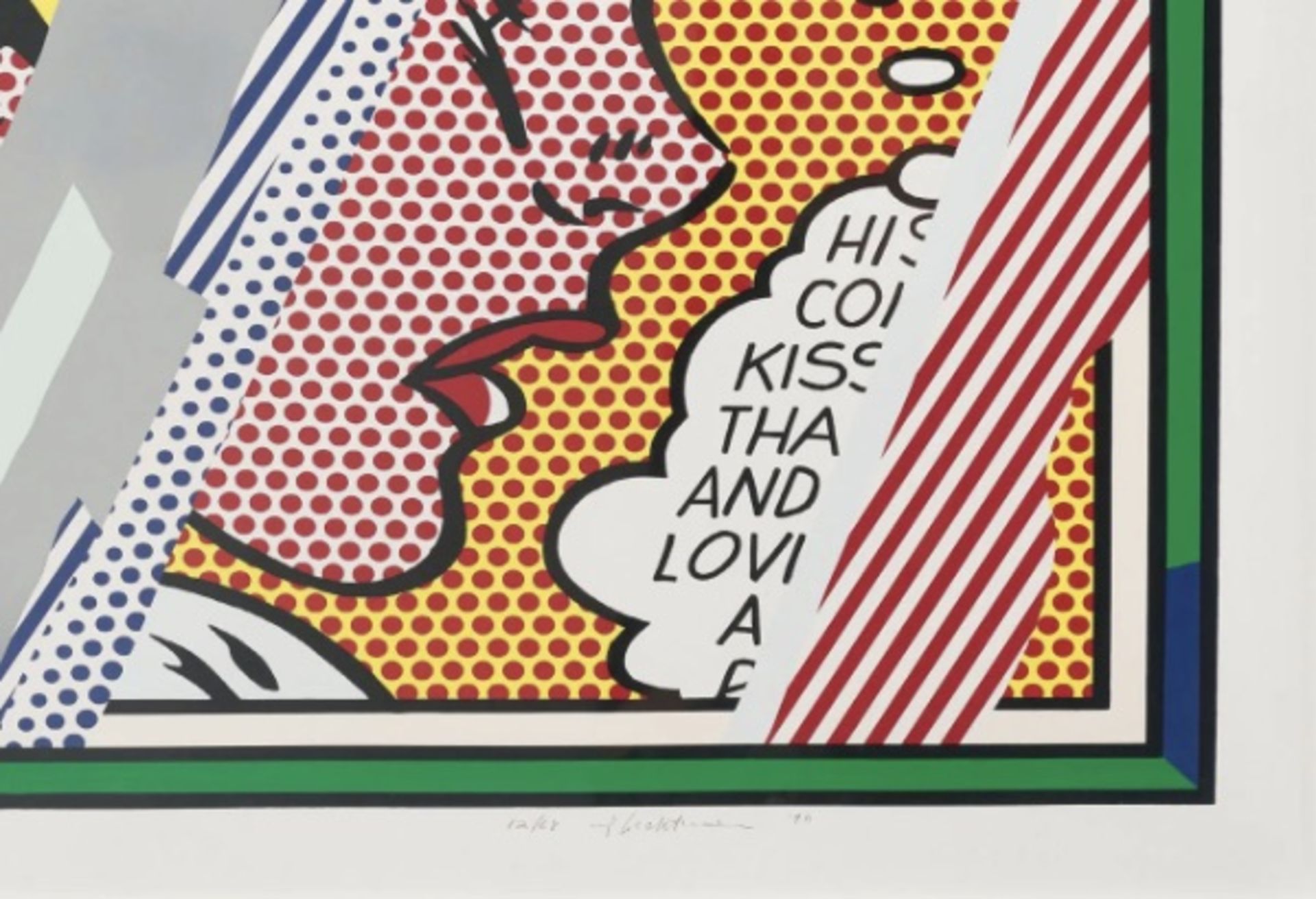 Roy Lichtenstein "Reflections on Girl, 1990" Plate Signed Offset Lithograph - Image 2 of 5