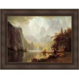 Albert Bierstadt "In the Mountains" Oil Painting