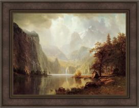 Albert Bierstadt "In the Mountains" Oil Painting