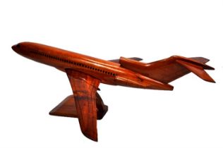 Boeing 727 Wooden Scale Desk Model