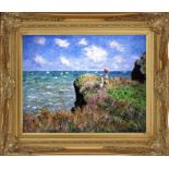 Claude Monet "The Cliff Walk, Porville" Oil Painting