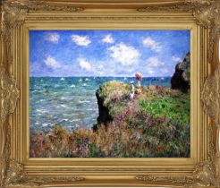 Claude Monet "The Cliff Walk, Porville" Oil Painting