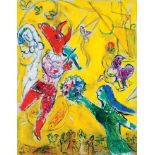 Marc Chagall "The Dance and the Circus, 1950" Offset Lithograph