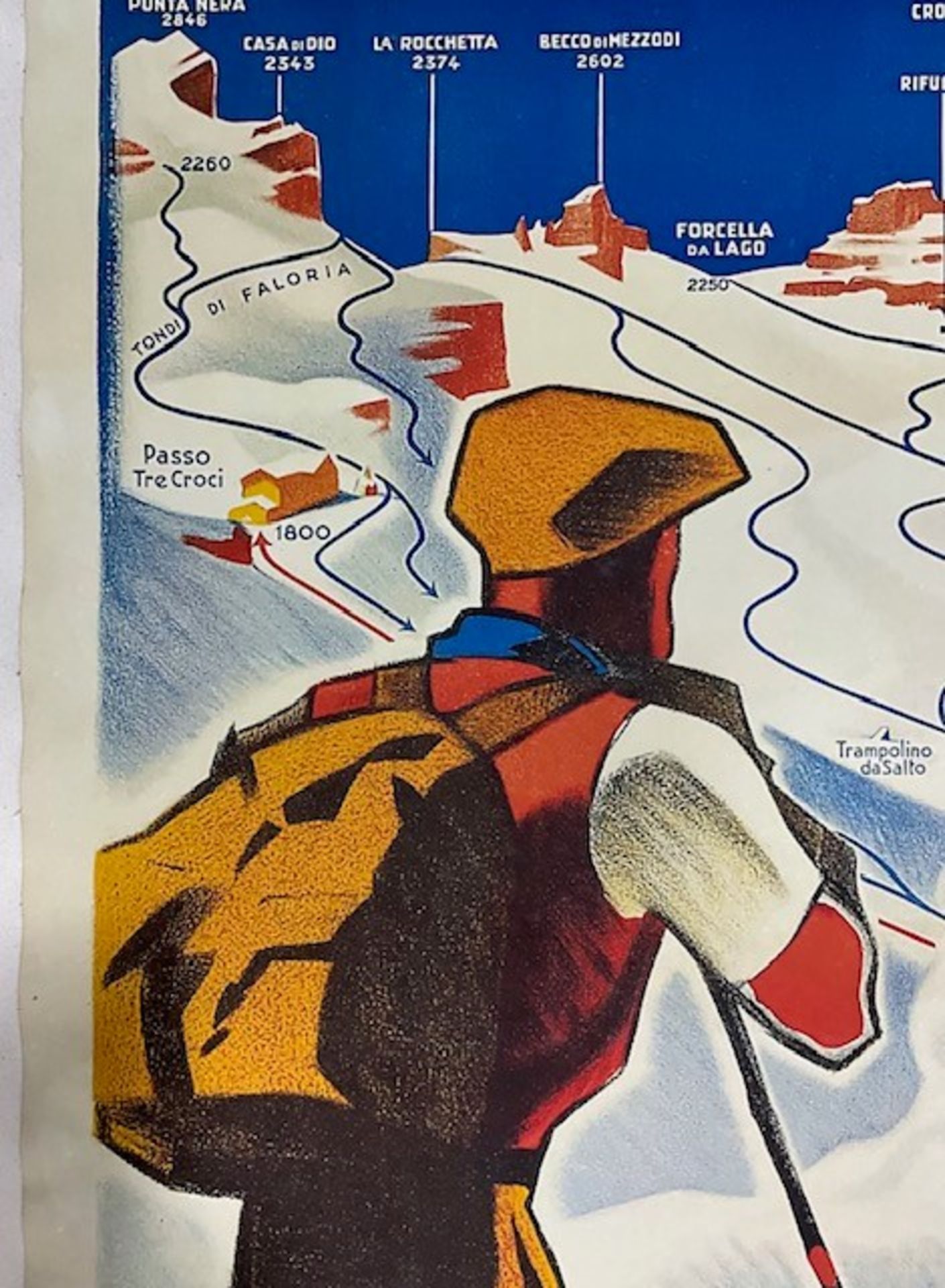 Dolomiti Cortina Italian Ski Poster - Image 9 of 10