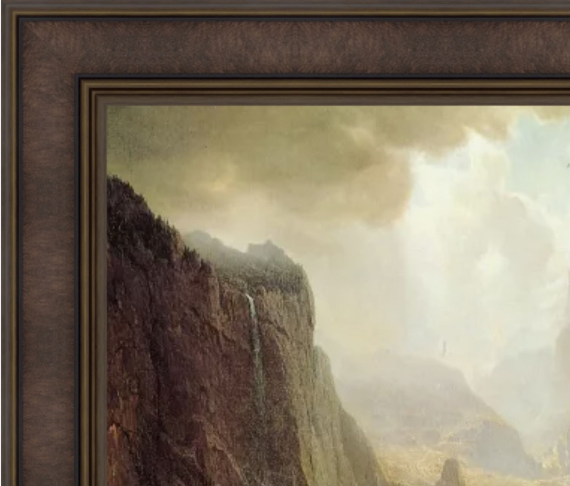Albert Bierstadt "In the Mountains" Oil Painting - Bild 3 aus 5