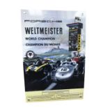 Porsche Weltmesiter "World Champion" Aluminum Garage Wall Display