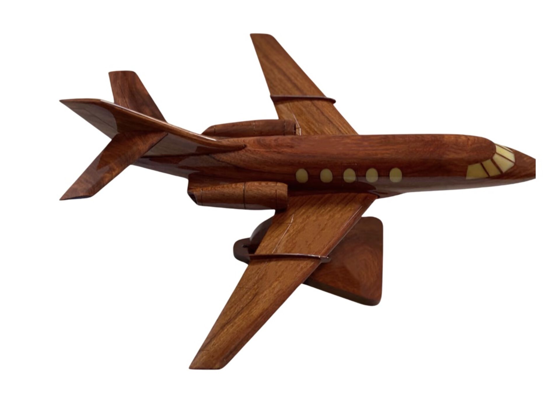Dassault Falcon 200 Wooden Scale Aircraft Display Model - Image 6 of 6