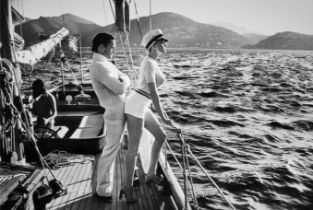 Helmut Newton "Winnie on Deck, Cannes, 1975" Silver Gelatin