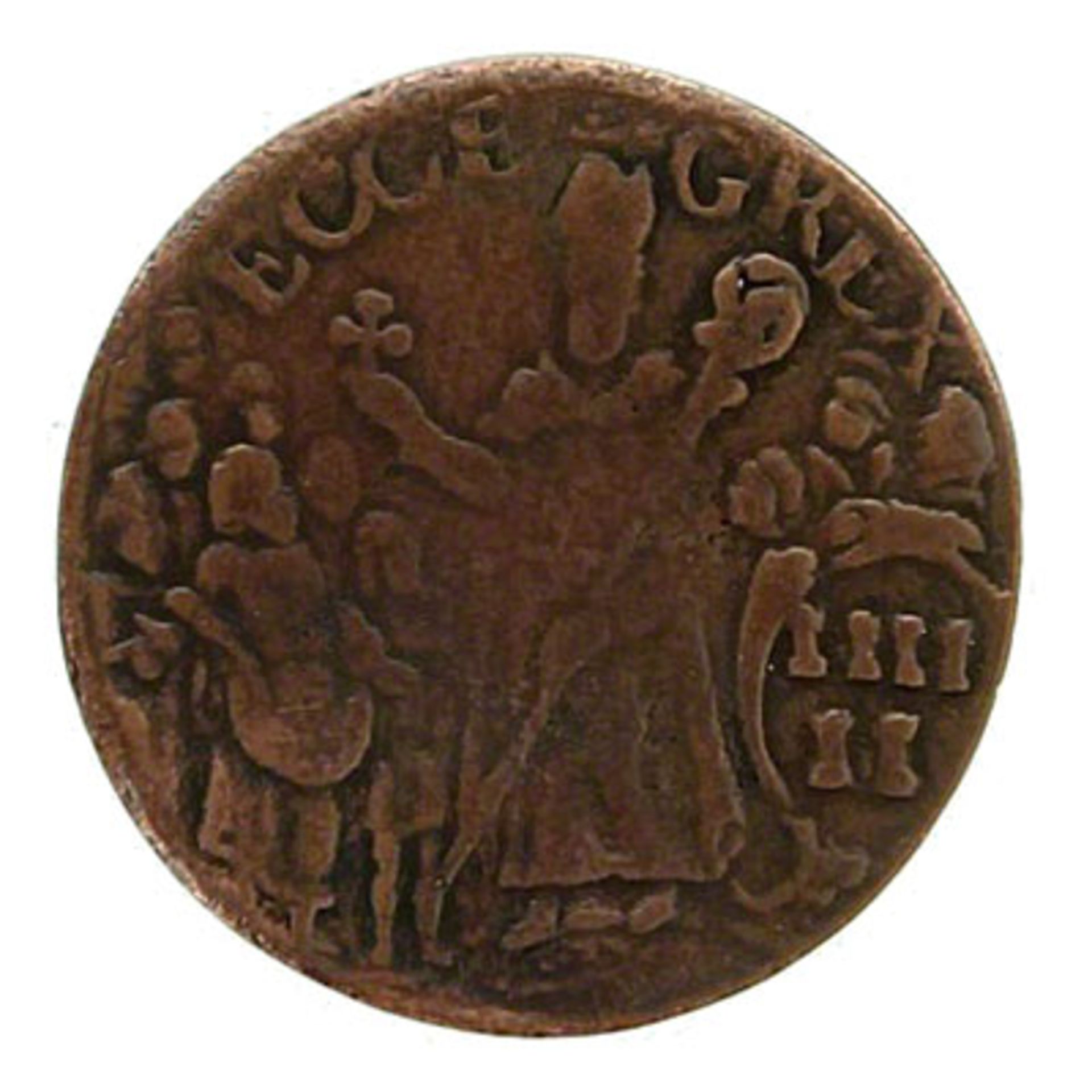 John Roche, St. Patrick 1678 Halfpenny Coin - Image 2 of 2