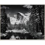 PHOTOGRAPH BY ANSEL ADAMS: Half Dome, Merced River