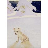 Jamie Wyeth "Ziggy on Ice, 2021" Offset Lithograph